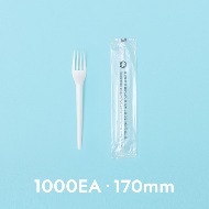 [IG] PLA 생분해 개별 포장 포크 화이트 1박스 1000개